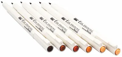 MARVY FIRÇA KALEM BRUSH PEN SET 6 LI KAHVE TONLARI 4600-KAHVE