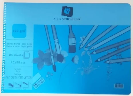 ALEX RESİM DEFTERİ 25x35 PP KAPAK 120GR SPR. 25 YP ALX-961