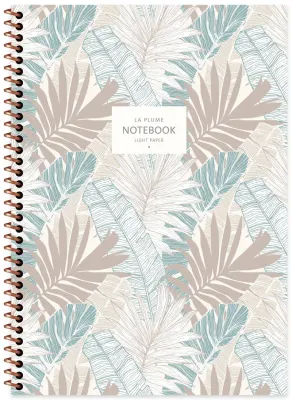 KESKİN DEFTER LA PLUME LEAVES A4 SPİRALLİ KARTON KAPAK 80 YP. ÇİZGİLİ 385211