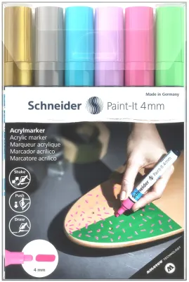 SCHNEIDER AKRİLİK MARKER 320 4.0 SET-2 6 LI KARIŞIK RENK SCM540