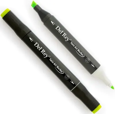 DEL REY GRAFİK MARKÖR TWIN MN-DR124 FLUORESCENT GREEN