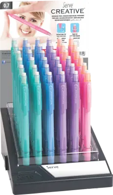 SERVE VERSATİL KALEM CREATIVE 0.7 STAND 36 LI PASTEL SV-C07PS36STND
