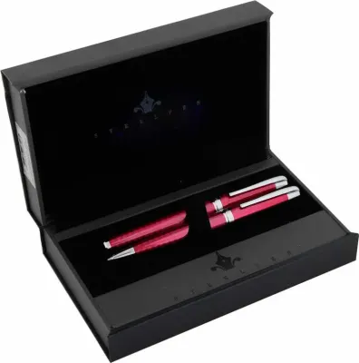 STEELPEN DOLMA KALEM+TÜKENMEZ KALEM SET CARENS SERİSİ BORDO 263
