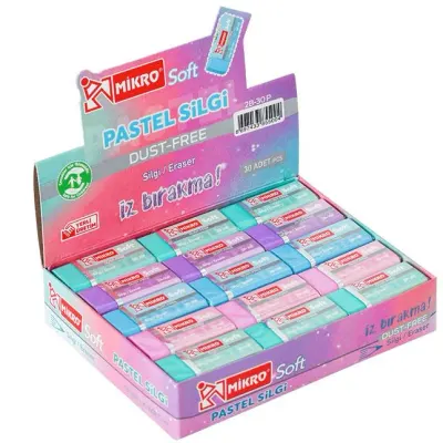 MİKRO SİLGİ 2B-30P SOFT PASTEL 30 LU KUTU