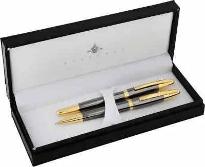 STEELPEN DOLMA KALEM+TÜKENMEZ KALEM SET VENÜS SERİSİ GOLD TITANIUM 181
