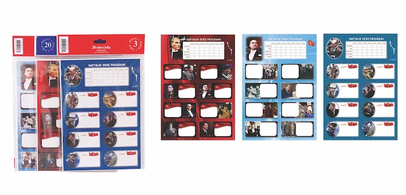 KESKİN ETİKET DERS PROGRAMLI 3 LÜ ATATÜRK 220131-99