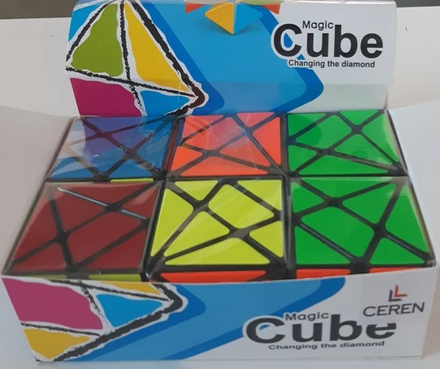 CANTOYS GEOMETRİK ŞEKİLLİ RUBİK KÜP 6 KUTULU STAND CTOY-581-5.7K