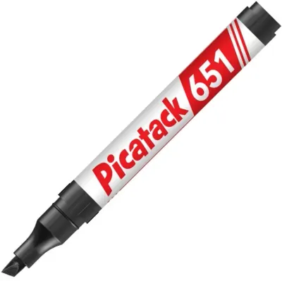 PICATACK PERMANENT MARKER 651 KESİK UÇ SİYAH KX017A