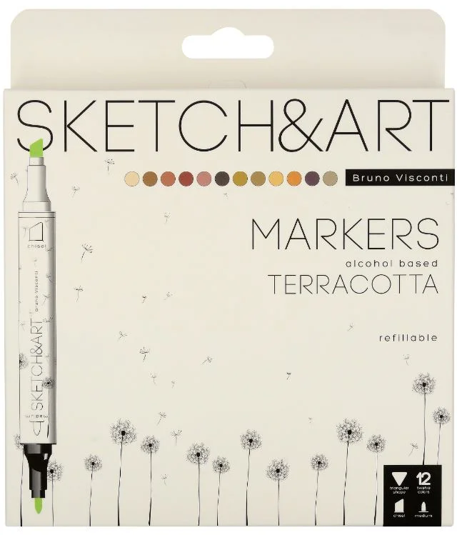 BRUNO VISCONTI TWIN MARKER SKETCH &amp; ART 12 TOPRAK 22-0076/09