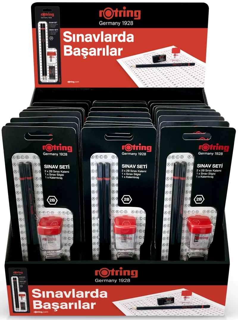 ROTRİNG KURŞUN KALEM SINAV SETİ 24 LÜ STAND
