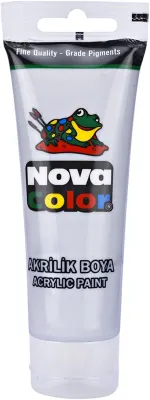 NOVA COLOR AKRİLİK BOYA TÜP 75 GR GÜMÜŞ NC-2227