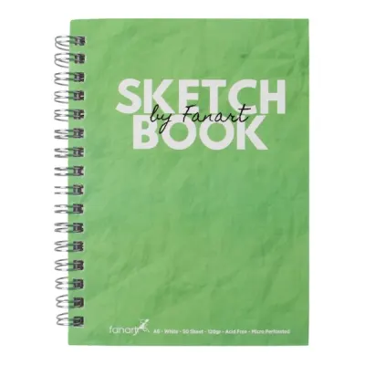 FANART ACADEMY ÇİZİM BLOĞU SKETCH BOOK SPİRALLİ A6 80 GR 50 YP YEŞİL F-8673.A5