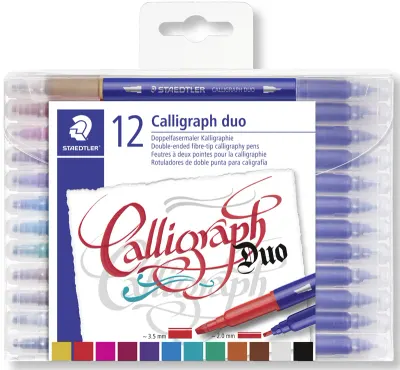 STAEDTLER KALİGRAFİ KALEMİ ÇİFT UÇ 12 Lİ 3005 TB12