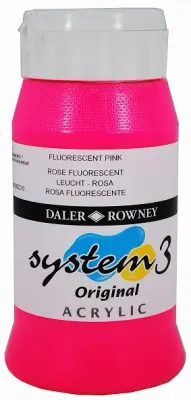 DALER ROWNEY AKRİLİK BOYA SYSTEM 3 ORIGINAL SERİSİ 500 ML FLUORO PINK 129500538