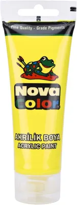NOVA COLOR AKRİLİK BOYA TÜP 75 GR LİMON SARI NC-2223