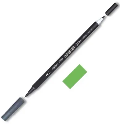 MARVY FIRÇA KALEM BRUSH PEN ÇİFT UÇLU 1800-011 LIGHT GREEN