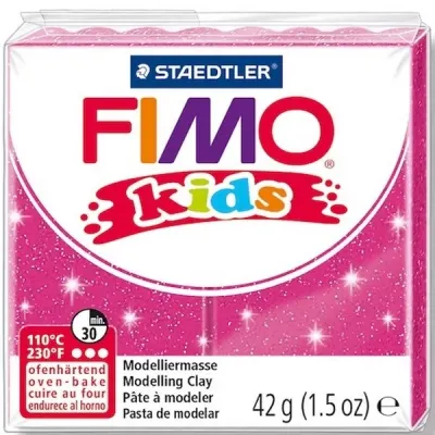 FIMO KIDS MODELLEME KİLİ 42 GR YALDIZLI FUŞYA 8030-262 02