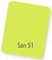 ALEX FON KARTONU FOSFORLU 160GR 70X100 SARI 100 LÜ 51