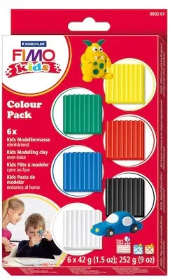 FIMO KIDS MODELLEME KİLİ SET COL.PACK MAT RENKLER 8032 01 02