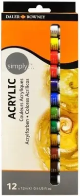 DALER ROWNEY AKRİLİK BOYA SIMPLY SERİSİ SET 12 ML 12 RENK 126500012