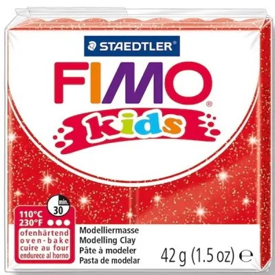 FIMO KIDS MODELLEME KİLİ 42 GR YALDIZLI KIRMIZI 8030-212 02