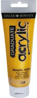 DALER ROWNEY AKRİLİK BOYA GRADUATE SERİSİ 120 ML METALIC YELLOW 123120723