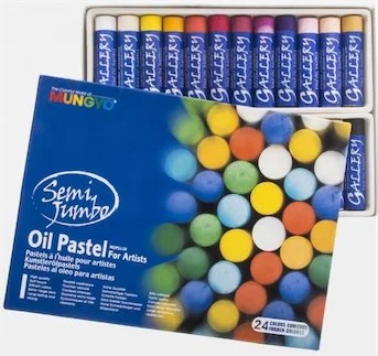 MUNGYO PASTEL BOYA GALLERY JUMBO YUVARLAK YAĞLI 24 LÜ MOPSJ-24