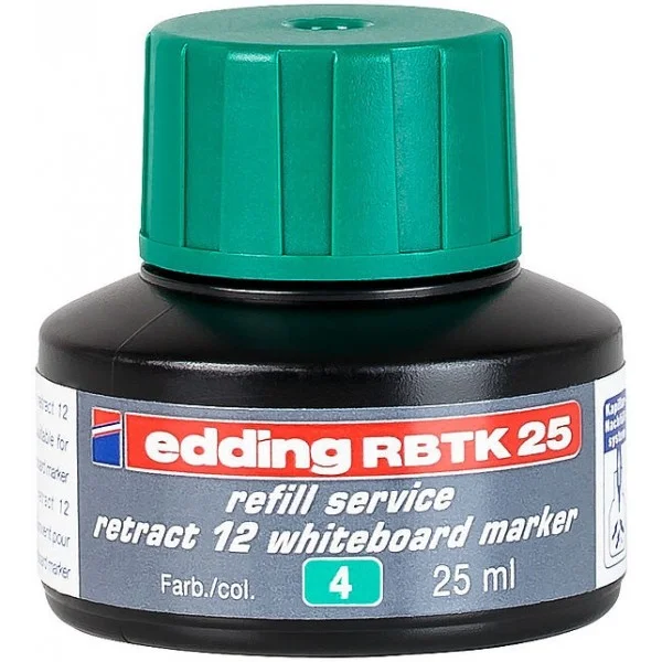 EDDING BEYAZ TAHTA MÜREKKEBİ 25 ML RETRACT RBTK-25 YEŞİL