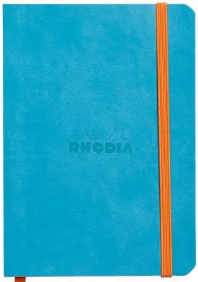RHODIA DEFTER RHODIARAMA YUMUŞAK DERİ KAPAK ELASTİK BANTLI A6 90 GR 72 YP DOT TURQUISE RY117357