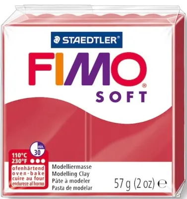 FIMO SOFT MODELLEME KİLİ 57 GR VİŞNE KIRMIZI 8020-26 07