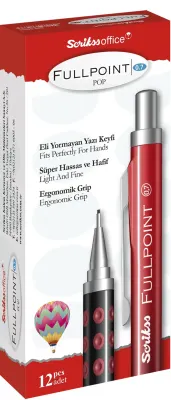 SCRIKSS OFFICE VERSATİL KALEM FULL POINT POP 0.7 PEMBE 12 Lİ KUTU