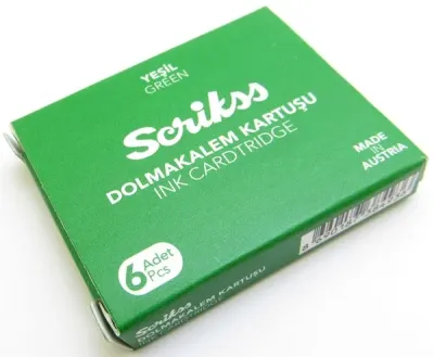 SCRIKSS DOLMA KALEM  KARTUŞU 10x6 LI PAKET YEŞİL