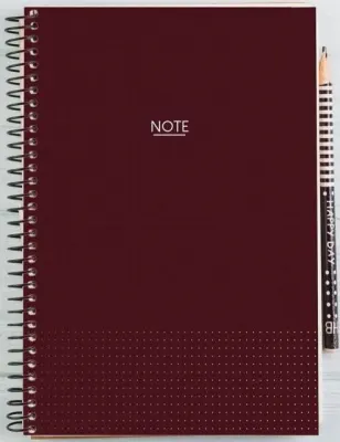 DİLMAN DEFTER NOTE SPİRALLİ SERT KAPAK PERFORAJLI A4 160 YP DÜZ 2263