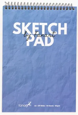 FANART ACADEMY ÇİZİM PAD SKETCH PAD SPİRALLİ A5 80 GR 50 YP MAVİ F-8681.A5