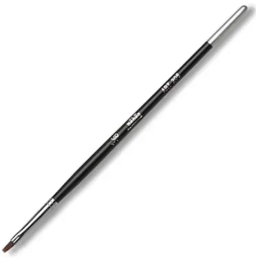 PEBEO FIRÇA 205 SERİSİ DÜZ KESİK SİYAH SENTETİK KIL KISA SAP NO:1/8 205 1/8
