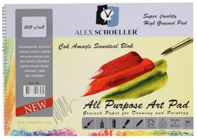 ALEX RESİM DEFTERİ 200GR A5 SPİRALLİ 20 Lİ ALX-3893