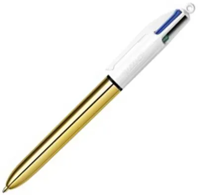 BIC TÜKENMEZ KALEM 4 RENK SHINE 12 Lİ ALTIN GÖVDE 982878