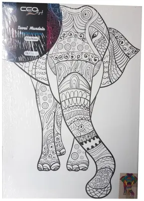 CEO ART TUVAL 35x50 MANDALA FİL CEO-MT0004
