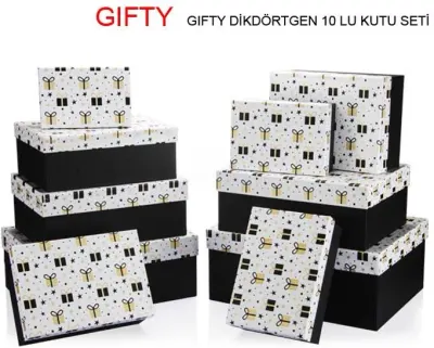 GIPTA KUTU SETİ 10 LU DİKDÖRTGEN GIFTY BX67880
