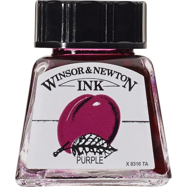 W&amp;N ÇİZİM MÜREKKEBİ DRAWING INK 14 ML PURPLE 542 WN-1005542