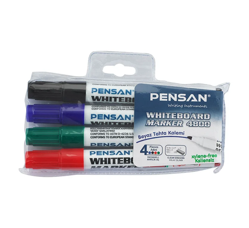 PENSAN BEYAZ TAHTA KALEMİ DOLDURULABİLİR 4800-1 4 LÜ SET