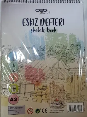 CEO ART ESKİZ DEFTER KRAFT A4 120GR 50 YP.