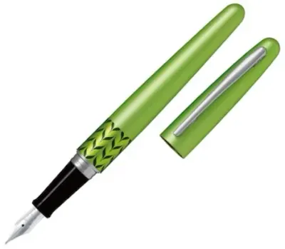 PILOT DOLMA KALEM MR-3 RETRO POP METALİK MARBLE RING&amp;YEŞİL MEDIUM FD-MR3-M-MB-E