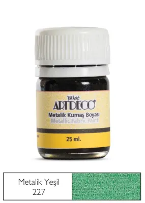 ARTDECO KUMAŞ BOYASI METALİK 25 ML YEŞİL Y-011A-227