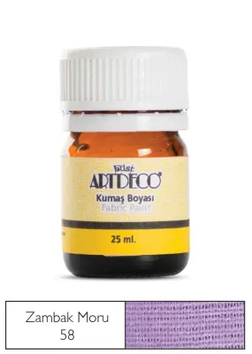 ARTDECO KUMAŞ BOYASI 25 ML ZAMBAK MORU Y-010A-58