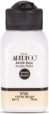 ARTDECO AKRİLİK BOYA METALİK 75 ML BEYAZ SEDEF Y-071I-3720