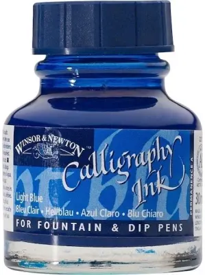 W&amp;N KALİGRAFİ MÜREKKEBİ CALLIGRAPHY INK 30 ML LIGHT BLUE 350 WN-1111350