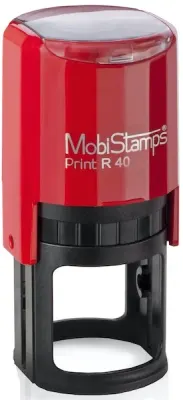 MOBİSTAMPS KAŞE YUVARLAK R-40 KIRMIZI KEÇELİ