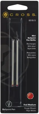 CROSS ROLLER KALEM  REFİLİ TECH3 MEDIUM 6 LI PAKET KIRMIZI 8518-5