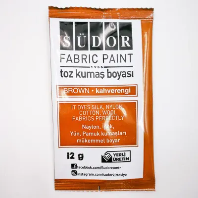 SÜDOR KUMAŞ BOYASI TOZ KAHVERENGİ KB08